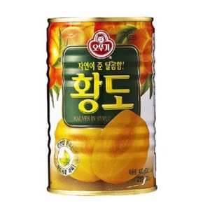 오뚜기 황도 통조림 반절, 400g, 10개