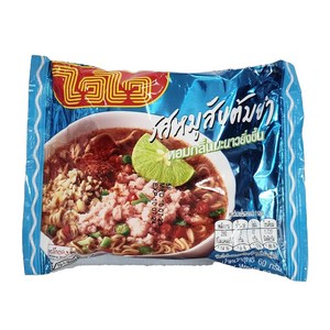 태국라면 WAIWAI 민스드 포크 톰얌 봉지 60g / Minced Pok Tom Yum Noodles 와이와이라면 똠얌, 1개