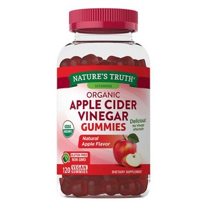 네이처스트루 애플 사이다 비니거 120정 (구미) Natues Tuth Oganic Apple Cide Vinega 120 Gummies, 1개