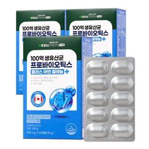 이너랩 100억 생유산균 프로바이오틱스 플러스 아연 셀레늄 30g, 3개, 60정