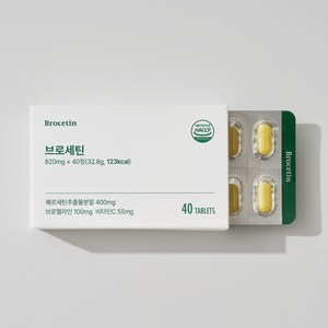 브로세틴 퀘르세틴 브로멜라인 소포레틴 퀘르틴산 400mg 케르세틴 노스릴리브, 1박스, 40정