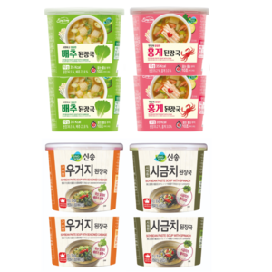 신송 된장국 컵 배추2+홍게2+우거지2+시금치2 (총 8개), 10g, 1개