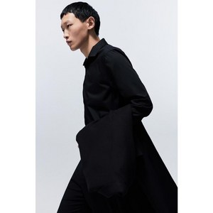 H&M 이지 케어 레귤러핏 셔츠 블랙 1243933002