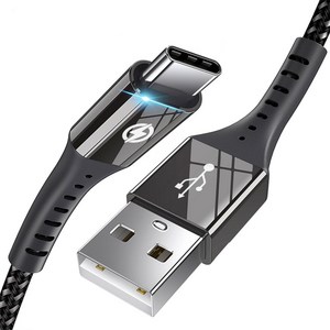 [ES] USB 고속충전 갤럭시 C타입케이블 고급형, 블랙 2.4m+2.4m+2.4m, 1개