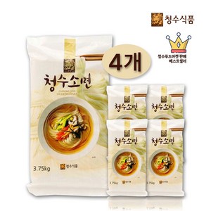 청수국수 소면(진공반죽 업소용) 3.75kgx4개 (1BOX 150인분), 8개, 3.75kg