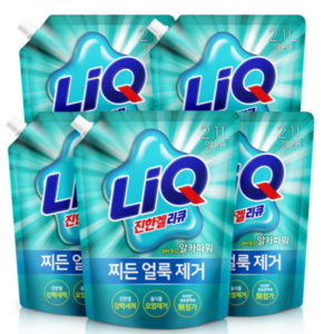 리큐 진한겔 알카파워 액상세제 일반용 리필, 6개, 2L