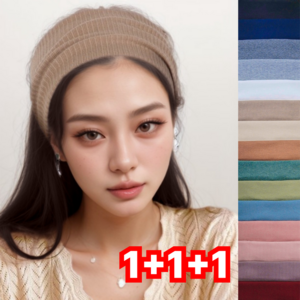 퀄리바이 [1+1+1세트] 여성 넓은 면 헤어밴드