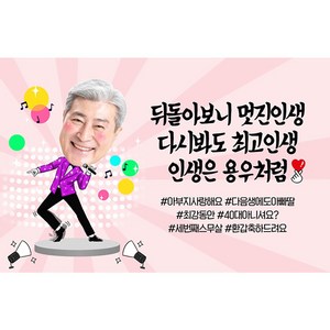 애니데이파티 환갑 칠순 팔순 현수막 잔치 파티 생신 고희연 회갑 축하 플랜카드 상차림 제작, A12즐거운인생(포토), 1)150*90cm, 1)환갑