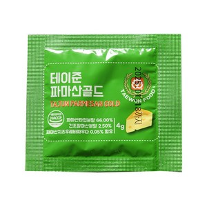 태원 테이준 파마산골드 일회용 파마산 치즈가루 4g, 100개