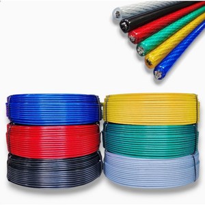 코팅와이어 로프 3mm 4mm 5mm 6mm 8mm 10mm 100M 국산 PVC 농자재 유인 줄, 무색투명, 4mm(100M), 1개