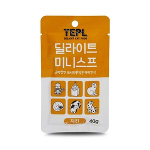 테플 딜라이트 미니스프 고양이간식, 치킨, 40g, 1개