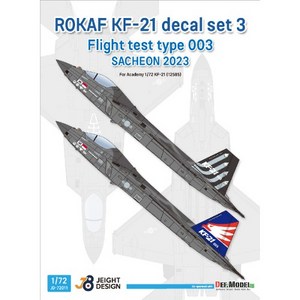 JD72011 1/72 ROKAF KF-21 보라매 Decal set 3 - Flight Test No.003 Sacheon 2023 fo Academy, 1개