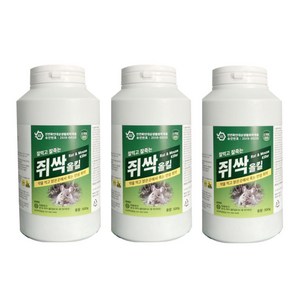 잘먹고 잘죽는 강력 쥐약 쥐싹올킬 500g 쥐 알약 덩어리 살서제, 3개, 1개입