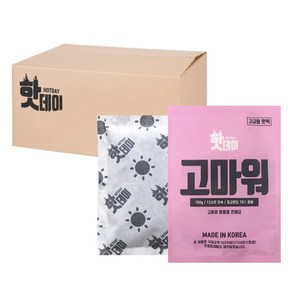 핫데이 고마워 고급형 핫팩 100g, 100개