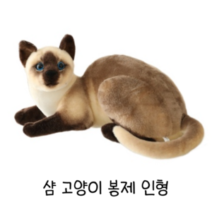 스토리원 리얼 고양이 인형, 샴(눕냥), 25cm, 1개