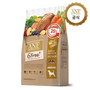 ANF 유기농 6FREE 플러스 강아지 사료, 연어+오리, 5.6kg, 1개