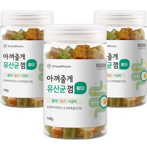 아껴줄게 강아지 유산균껌, 황태 혼합, 140g, 3개