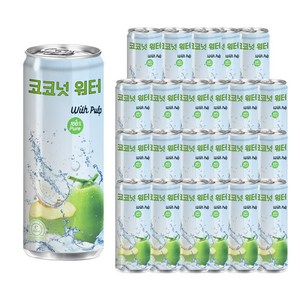 TANDO 코코넛 워터 위드 펄프, 320ml, 24개