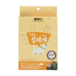 설레개 강아지간식 15g, 연어맛, 300g, 6개