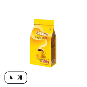 맥심 모카골드 마일드 원두커피, 500g, 1개입, 4개