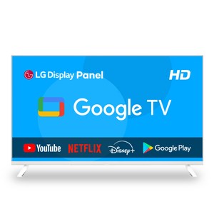 이브이 32인치 81cm HD 스마트 구글TV 화이트 LG패널 에너지효율 1등급, 81cm(32인치), EV320H_WGLSM, 스탠드형, 고객직접설치