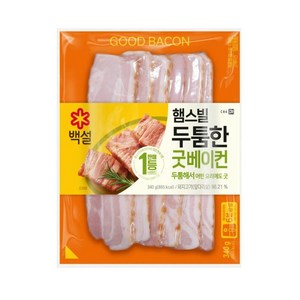 CJ 백설 햄스빌 두툼한 굿베이컨340g, 340g, 1개