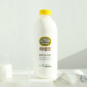 [하네뜨] 1000ml 플레인 요거트 / 목장에서 만든 수제 요거트, 1개, 1L