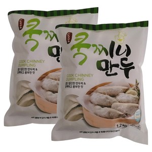 아하만두 1봉+1봉 쿡찌니고기만두1.2kg+쿡찌니고기만두1.2kg, 1.2kg, 2개