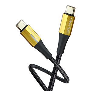[1+1] 만타이거 제니스 100W PD CtoC E-Make USB-IF 인증 갤럭시 아이폰 초고속충전 케이블, 2개, 골드, 3m
