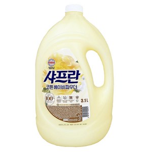 샤프란 시어버터 섬유유연제 소프트코튼 본품, 3.1L, 4개