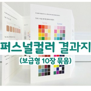 퍼스널컬러 컨설팅 체크 진단결과지10장, 10개