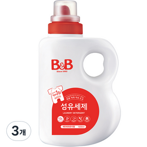 비앤비 유아 섬유세제 본품, 1500ml, 3개