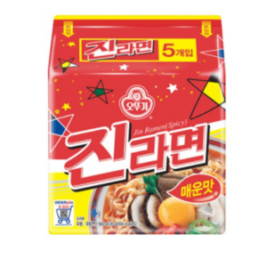 오뚜기 진라면 매운맛 120g, 10개