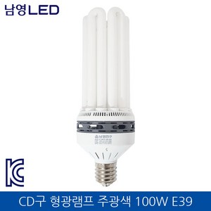 남영 CD 형광램프 주광색 100W E39, 1개