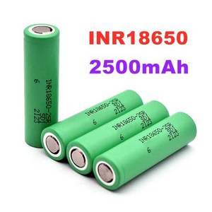 100% 정품 INR18650 25R 1865 2500Mah 3 7 V 18650 배터리 리튬 이온 배터리 호지 스트룸 온로딩 20A 파워 셀, 8개