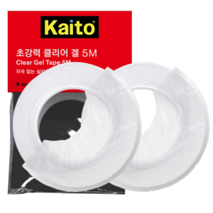 카이토 초강력 클리어겔 자국없는 실리콘 양면테이프, 2개