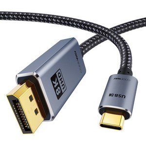 코드웨이 USB C타입 to DP 8K 케이블, 2m, 1개