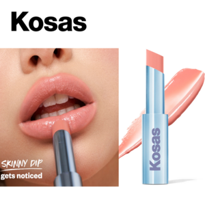 Kosas 코사스 모이스처라이징 샤이니 시어 립스틱 100 Degees, 1개, 17g, Skinny Dip