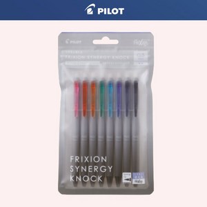 PILOT frixion 파이롯트 지워지는 볼펜 프릭션 시너지 노크 8색세트 0.3 0.4 0.5mm, 0.4mm 8색세트, 1개