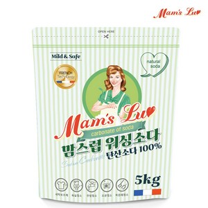 맘스럽 워싱소다 5kg 초강력 세탁보조제 탄산소다100% 탈취인증 찌든때 박살 전문세탁소 세스퀴소다, 1개, 5L