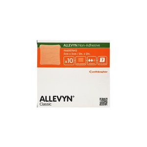 알레빈 스탠다드 논 어드헤시브 Allevyn 비접착성 폼드레싱 5x5cm 10매, 1개