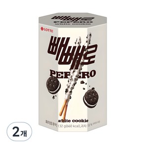 빼빼로 화이트쿠키, 132g, 2개