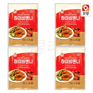 사조오양 하이비엔나 소세지 소시지, 1kg, 4개