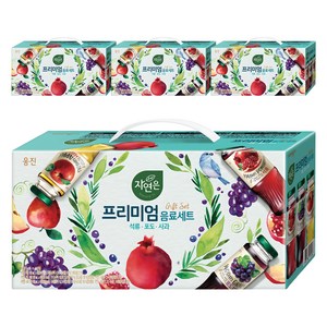 자연은 프리미엄 석류 포도 사과 음료세트, 180ml, 48개