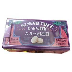 노브랜드 슈가프리 캔디 포도맛, 23g, 6개