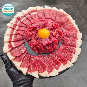 [4만원이상 차돌박이증정] 마장동직송 국내산 생 육회 300g (소스증정), 1개