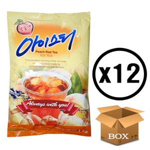 대호 복숭아아이스티 분말 1kg, 1개입, 12개