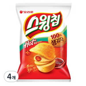 스윙칩 핫 볶음고추장맛, 124g, 12개