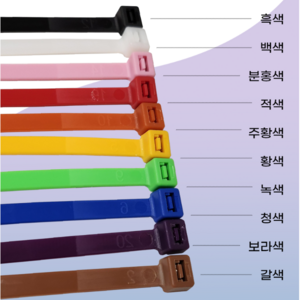 지엠 케이블타이 100mm - 780mm (UL인증품질 흑백 등 10가지 색상 대용량 소용량), 연두, 500개입