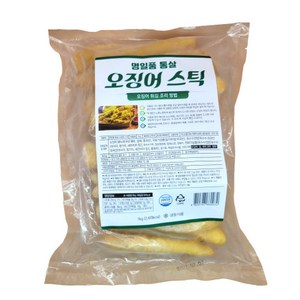 푸드라인_ 명일품 오징어스틱 튀김, 1kg, 1개